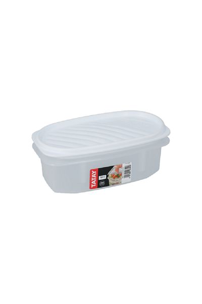 Tatay BPA Free High Quality Plastic Oval Shaped Food Container White 0.5 Liter 1163001