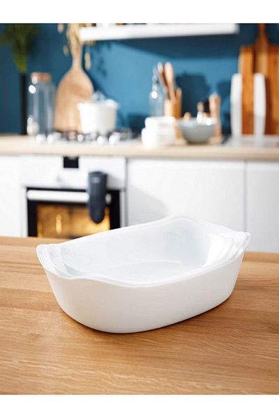 Luminarc Smart Cuisine Carine Rectangular Casserole Baking Dish White 34 x 25cm