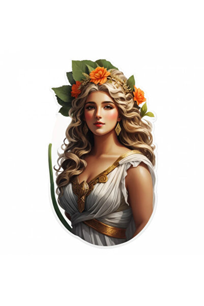 INOVATIX Σετ 8 τεμαχίων, Αυτοκόλλητο Θεά Δήμητρα με στέμμα λουλουδιού, INOVAT...