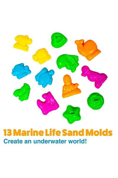 Brands For Less Sand Molds - 23pk Mini Sandbox Toys, Sand Castle Building Kit Compatible with Any Molding Sand
