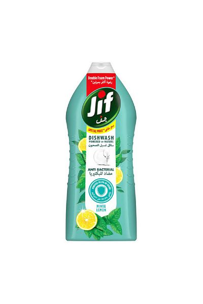 Jif Anti Bacterial Double Foam Power Mint and Lemon Dish Wash Cleaner Liquid