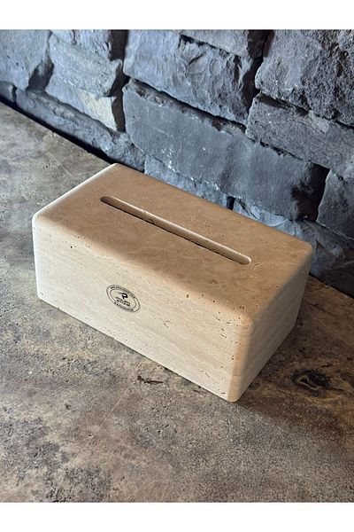 Polen Stone 🟫   Polen Stone Travertine Natural Stone Napkin Holder