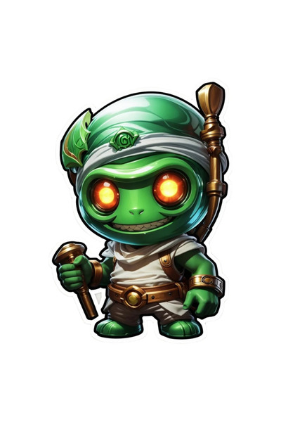 INOVATIX Σετ 8 τεμαχίων, Αυτοκόλλητο Amumu League of Legends, INOVATIX®. 6 εκ.