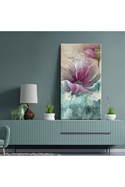 TosbArt Çiçekli Salon Koridor Oturma Odası Için Uzun Ince Dikey Tablo