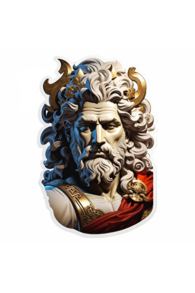 INOVATIX Set de 8 piese, autocolant statuie zeul grec Cronos, INOVATIX®. 6 cm