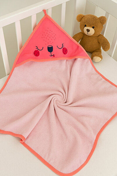 Lurji Figured Hooded Soft Bathrobe & Towel Emoji for Children