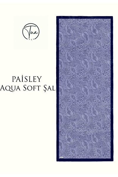 tuaipek شال بايزلي أكوا سوفت كوتون - منقوش عرقيًا