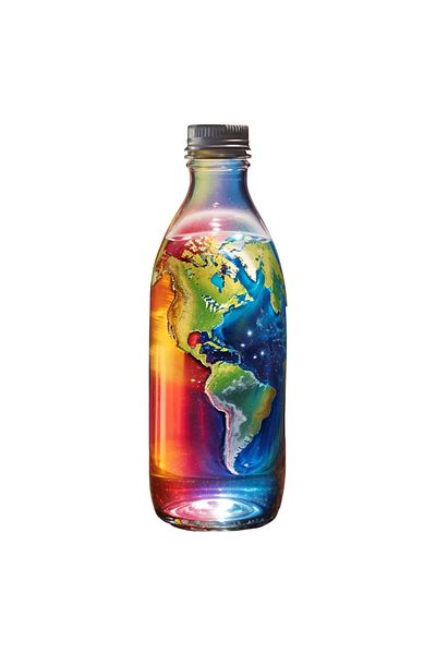INOVATIX Set of 8 pieces, Sticker Everyone in a bottle, INOVATIX®. 6 cm