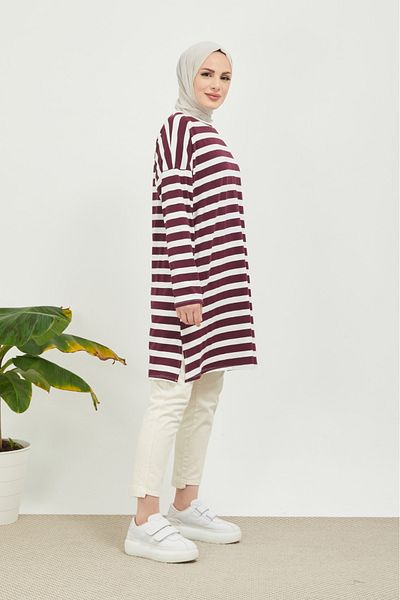 ALMİNA Pocketed Cotton Viscose Tunic