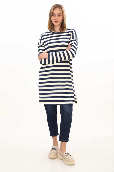 ALMİNA Pocketed Cotton Viscose Tunic