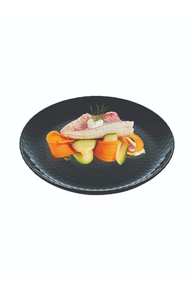 Luminarc Pampille Dishwasher and Microwave Safe Tempered Glass Dinner Plate Black 25cm