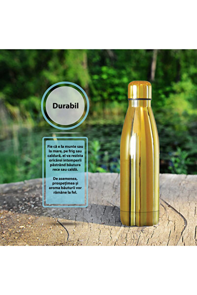 Bukate Sticla termoizolanta Bukate® 500ml, otel inoxidabil, pastreaza bautura calda sau rece 12 ore.