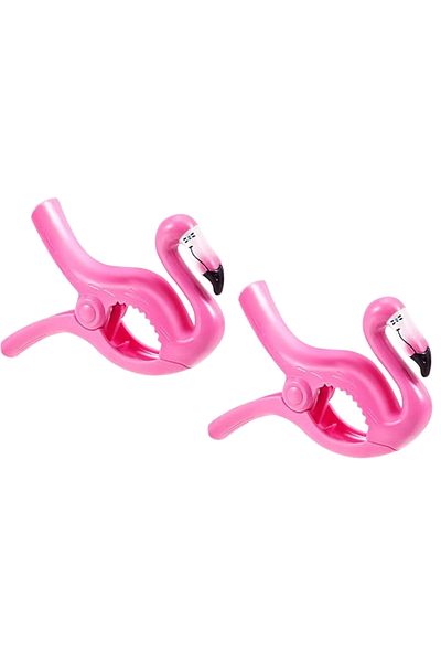 Yenigeldi 2 Pack Flamingo Beach Towel Clips – Wind Resistant, Strong Hold, Fun and Portable