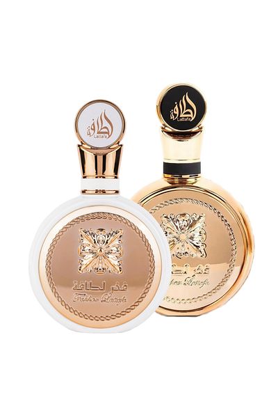 lattafa Pack of 2 perfumes, Fakhar Woman 100 ml and Fakhar Gold 100 ml