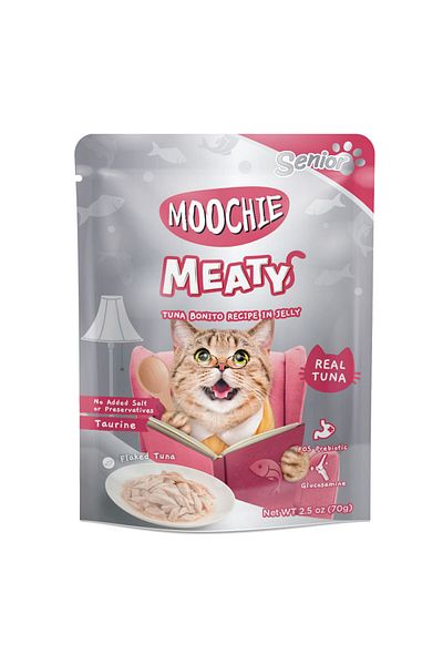 MOOCHIE Tuna & Bonito Recipe in Jelly Pouch 70g Pack of 12