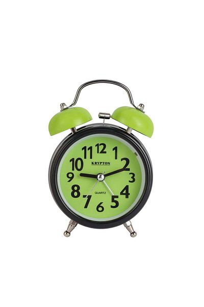 KRYPTON Super Loud Double Bell Alarm Clock – Built-in Light, Easy Read, Heavy Sleeper Wake-Up