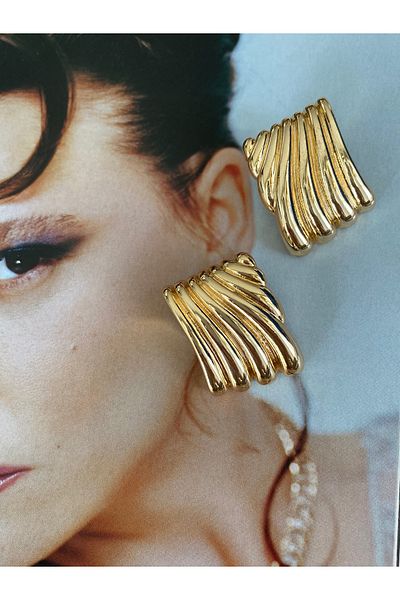 Pinery Jewels Rectangular Row Bar Women's Earrings Pair