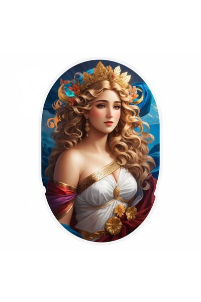 INOVATIX Set de 8 piese, autocolant zeița greacă Afrodita cu coroană, INOVATI...