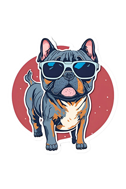 INOVATIX Set de 8 piese, autocolant American Bully, INOVATIX®. 6 cm