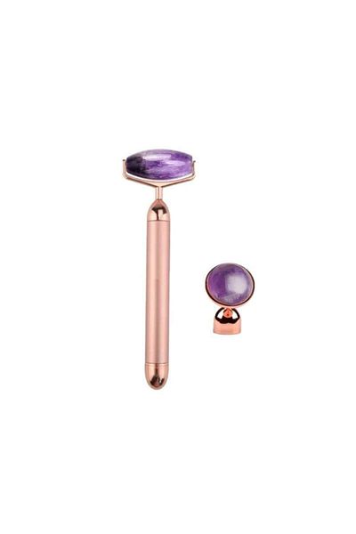 SIKS ® facial massage roller for wrinkle reduction, portable, purple