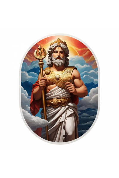 INOVATIX Σετ 8 τεμαχίων, Αυτοκόλλητο με τον Έλληνα Θεό Αίολο με σκήπτρο, INOV...