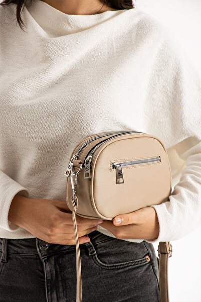 Çanta Trend Soft Leather Very Useful 3 Compartment Small Size Shoulder and Crossbody Bag