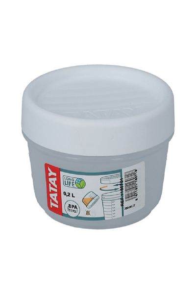 Tatay BPA Free High Quality Plastic Food Container with Thread White 0.2 Liter