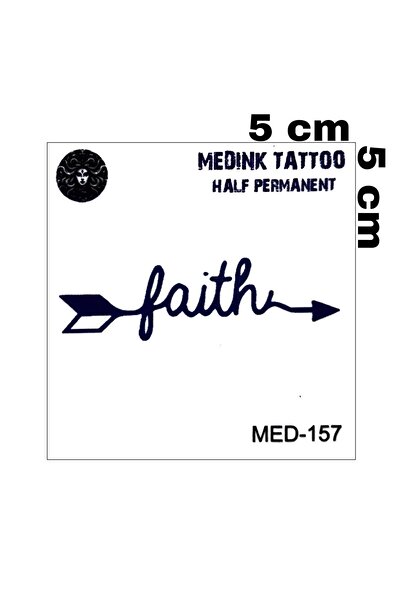Mecit Tuhafiye 1 AY KALICI MİNİMAL FAİTH İNANÇ YAZI GEÇİCİ DÖVME