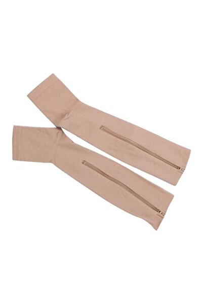 SIKS ® Șosete cu fermoar pentru stimularea circulației, culoare bej, mărimea S/M