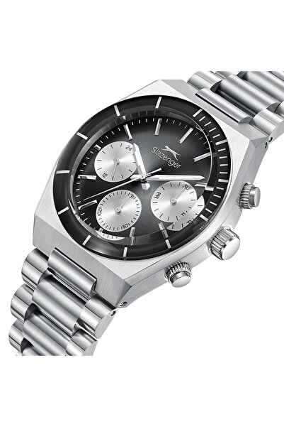 Slazenger Sl.09.2484 Men's Wristwatch Silver Black
