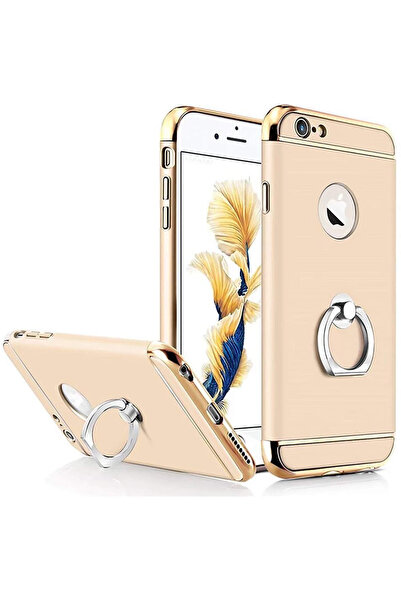 OEM Калъф за Apple iPhone 8 Plus, 3 в 1 пръстен, златен