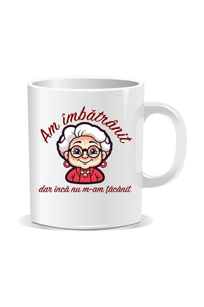 OEM Personalized mug with funny message, I'm old but not stupid yet - White interior