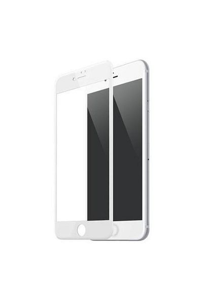 OEM Folie de sticlă 5D Apple iPhone SE2, margini colorate Alb