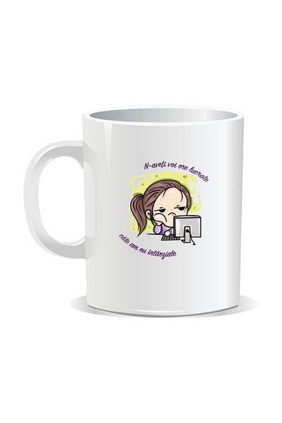 OEM Personalized mug with funny message, You don't have as many hours as I have working late - White interior