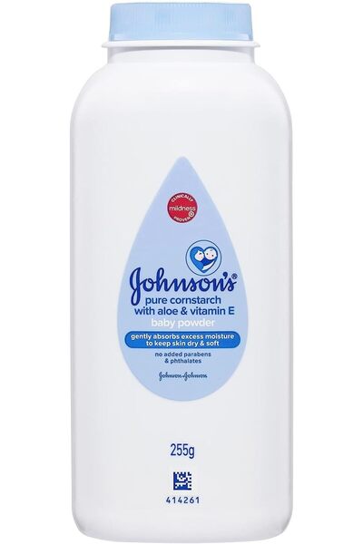 Johnson's بودرة أطفال للبشرة الحساسة، مضادة للحساسية وخالية من البارابين والف...
