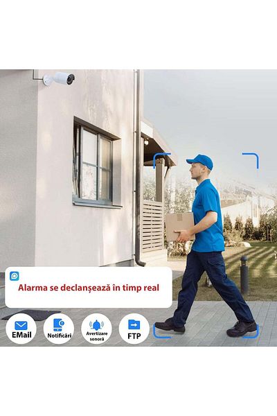 Spionescu Video surveillance system 4 cameras outdoor/indoor 5MP, AI, RLK8-410B4, 8 channels, PoE IP67, NVR