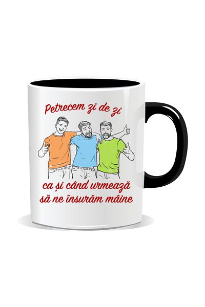 OEM Personalized mug with funny message, We spend every day as if we were getting married tomorrow - Black interior