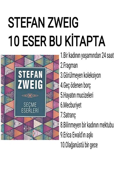Yakamoz Yayınları Stefan Zweig. 10 Eser bu Kitapta.(456 sayfa)