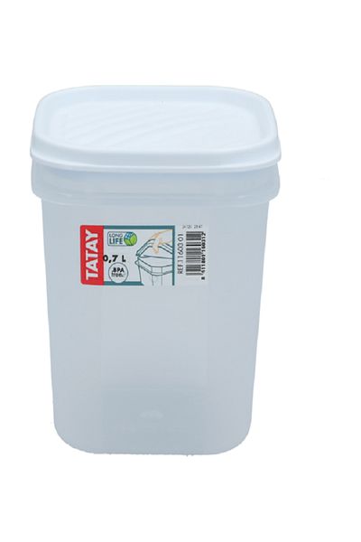 Tatay Square Food Container White 0.7 Liter
