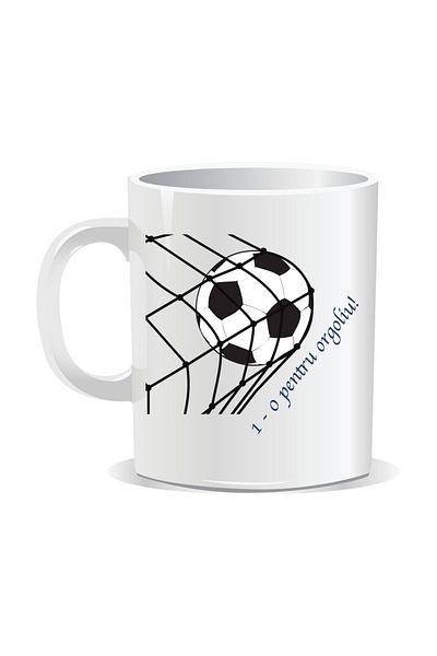 OEM Personalized mug with funny message, 1-0 for pride - White interior