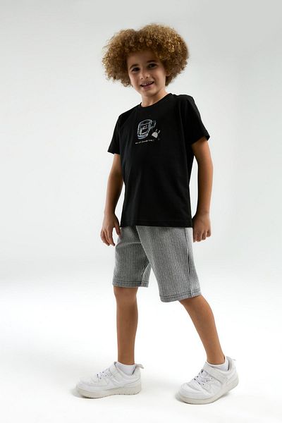 Arnetta 3320 Boys' Crew Neck Short Sleeve Pajama Suit with Shorts