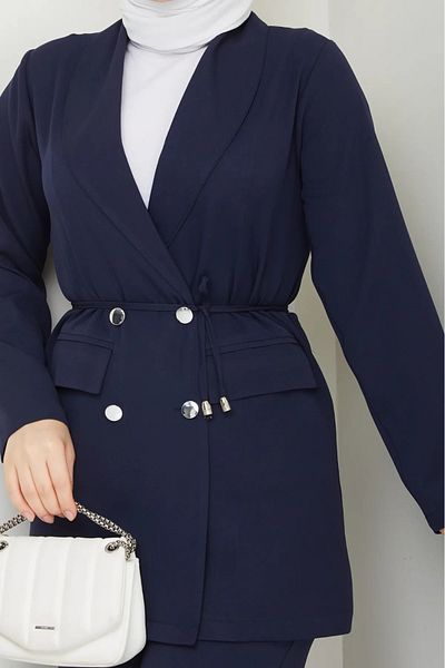 Gc.Butiq Women's Tie-Up Blazer Jacket Pants Bottom Top Suit