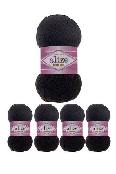 Aliz Original Turkish Alize Cotton Gold Threads, 5 Pieces