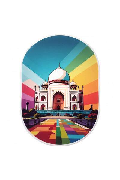 INOVATIX Set of 8 pieces, Taj Mahal Sticker, INOVATIX®. 6 cm