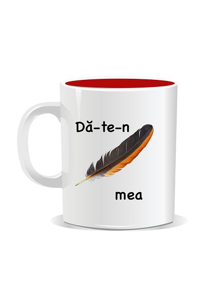 OEM Personalized mug with funny message, Come to me - Red interior