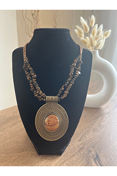Büyük Hanım Vintage Style Big Beaded Women's Necklace