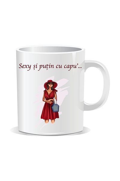 OEM Personalized mug with funny message, Sexy and a little bit heady - White interior