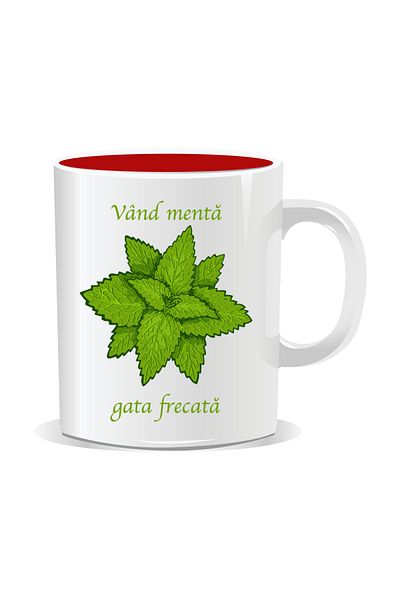 OEM Personalized mug with funny message, I sell ready-to-squeeze mint - Red interior