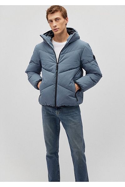 Mavi Hooded Blue Puffer Jacket