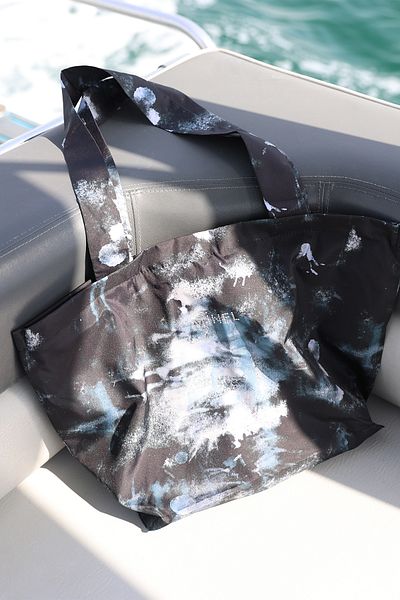 Minel Women's Gray Digital Printed Beach Bag Ç-058
